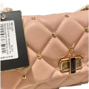 NWT Badgley Mishka Pink Blush Quilted Crossbody with studs